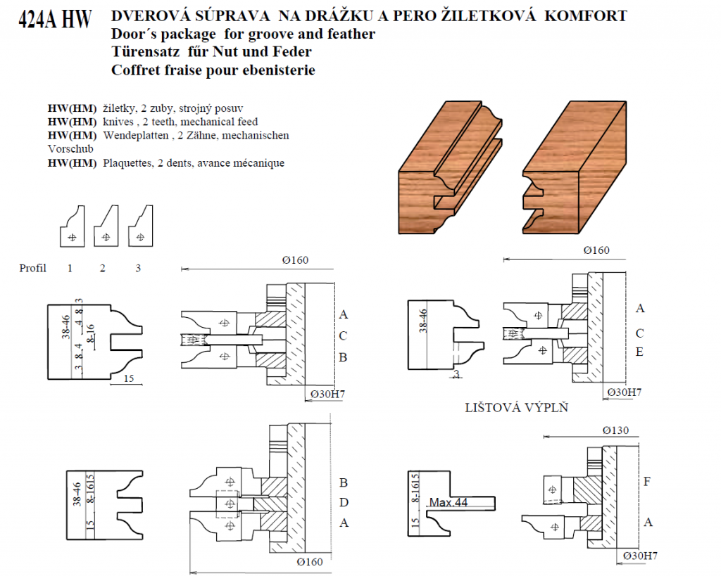 DVEROVÁ SÚPRAVA NA DRÁŽKU A PERO ŽILETKOVÁ KOMFORT 01